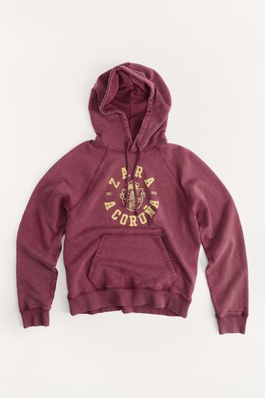VARSITY-SWEATSHIRT ZUM 50-JÄHRIGEN JUBILÄUM - Burgundrot von Zara