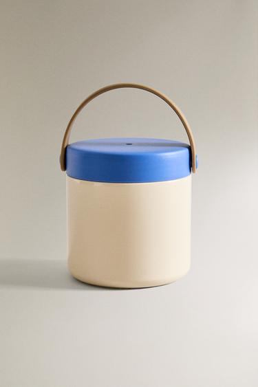 LUNCH BOX ENFANT SILICONE CONTRASTE - Écru / Bleu de Zara - Image 0