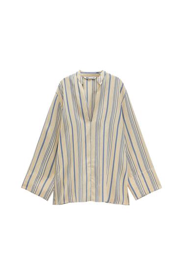 FLOWY STRIPED BLOUSE
