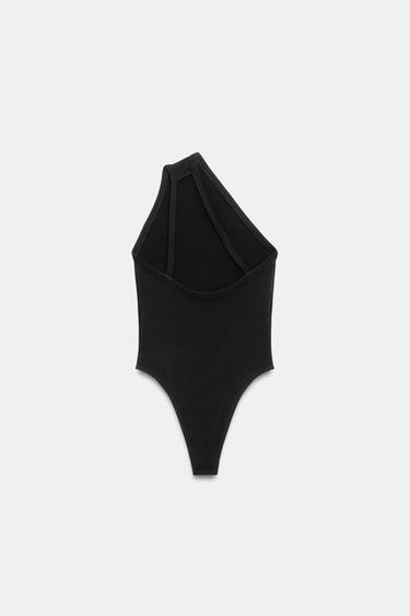 ASYMMETRIC BODYSUIT - Black by Zara