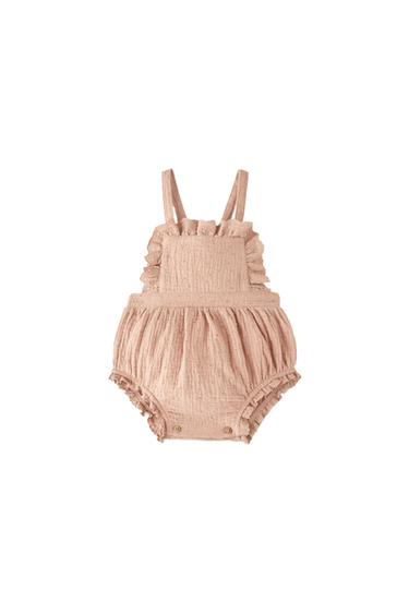 SWISS EMBROIDERY JUMPSUIT WITH RUFFLES