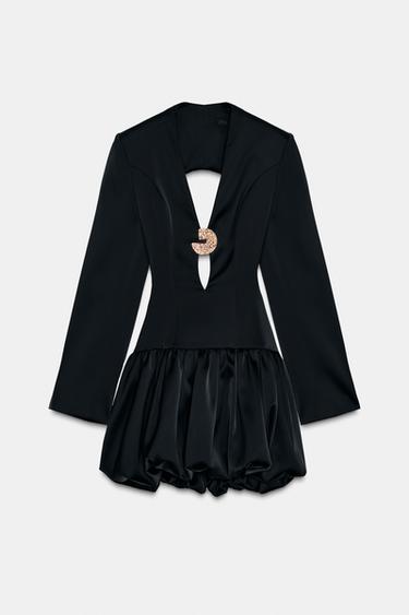 ROBE COURTE EFFET BALLON - Noir de Zara - Image 8