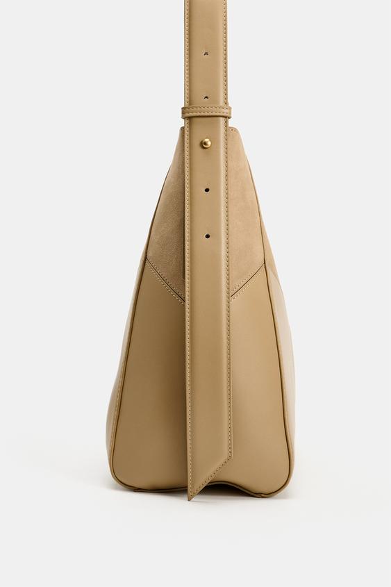 SAC PORTÉ ÉPAULE COMBINÉ - SABLE/MARRON de Zara - Image 5