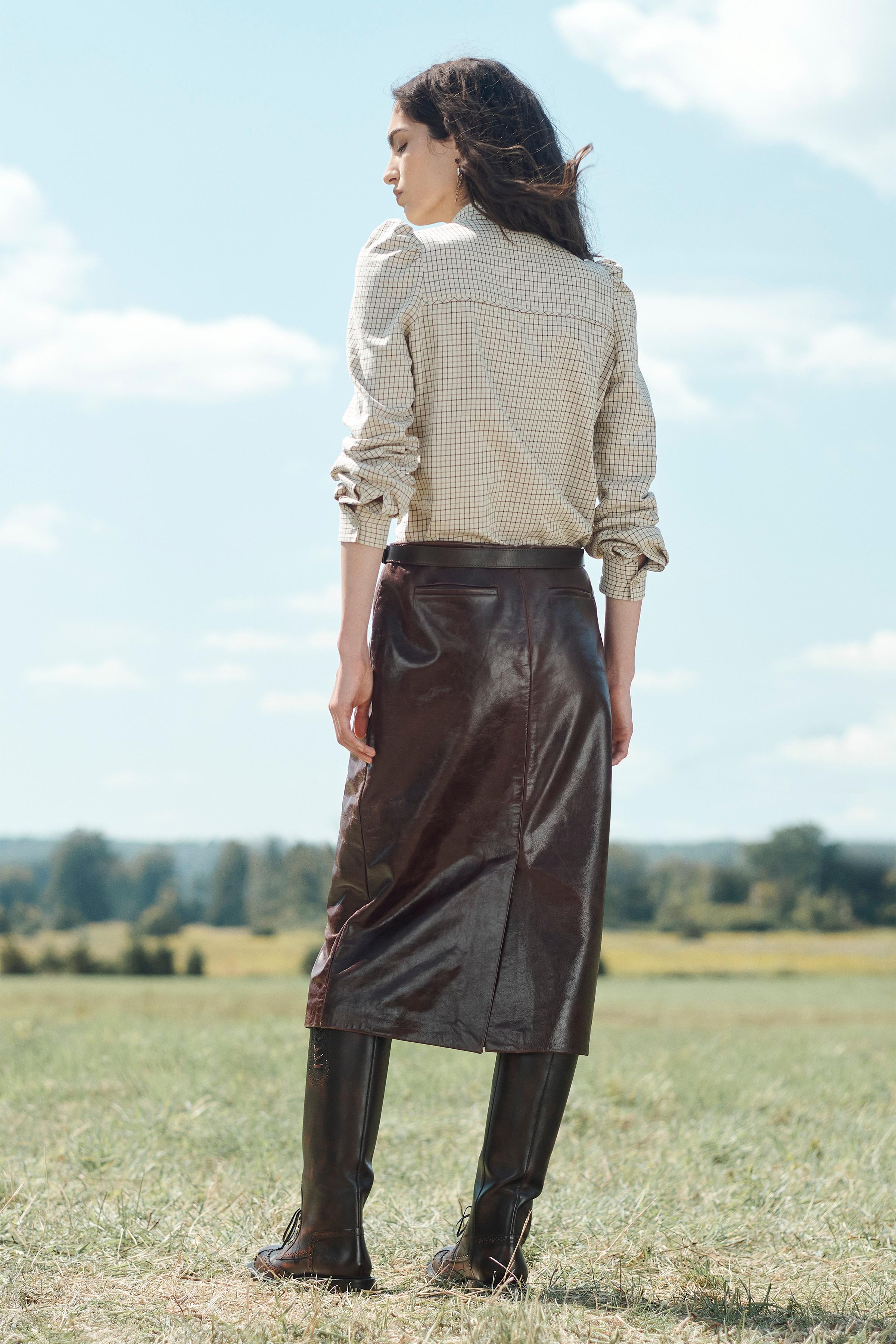 100% LEATHER STRAIGHT SKIRT LIMITED EDITION
