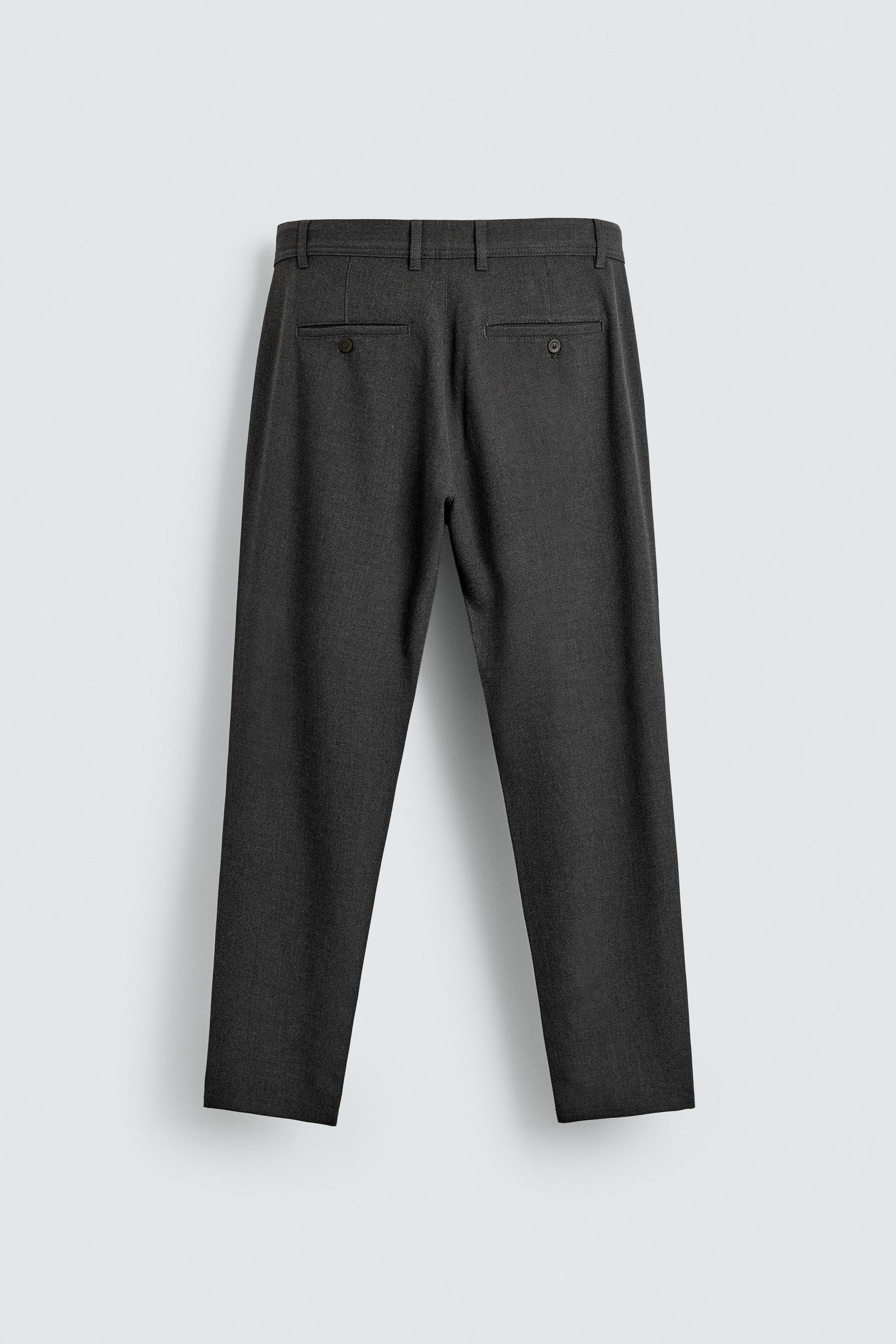 TEXTURED STRETCH PANTS