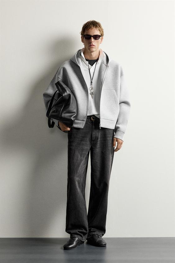 TECHNICAL ZIP-UP HOODIE - Grey marl by Zara - Image 0