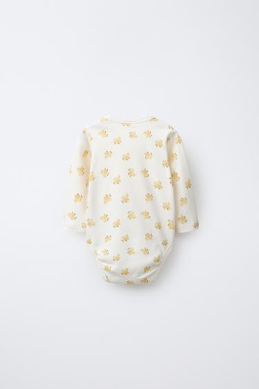LOT DE TROIS BODYS COL KIMONO OISEAUX - Kaki foncé de Zara - Image 2