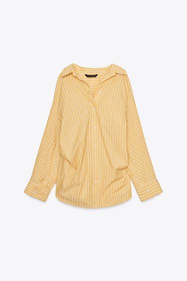 OVERSIZE POPLIN SHIRT - Mustard by Zara