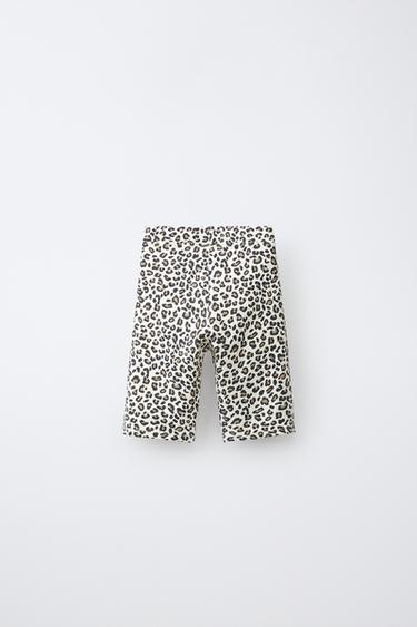 PLAIN CYCLING LEGGINGS - Leopard by Zara - Image 1