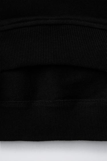 SWEATSHIRT WITH PETER PAN COLLAR - Black by Zara - Image 3