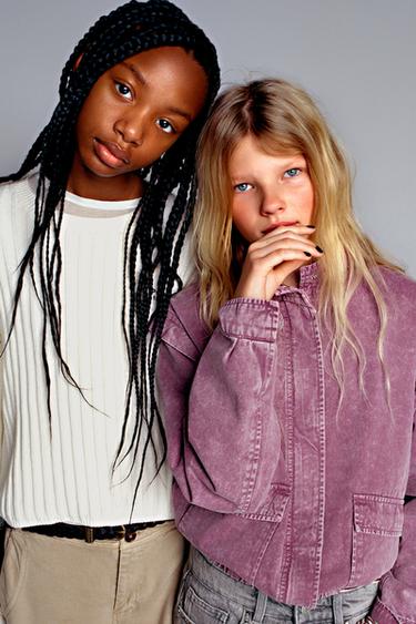 WASHED EFFECT JACKET - Dark pink by Zara