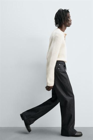 RELAXED FLARE FIT JEANS - Indigo by Zara