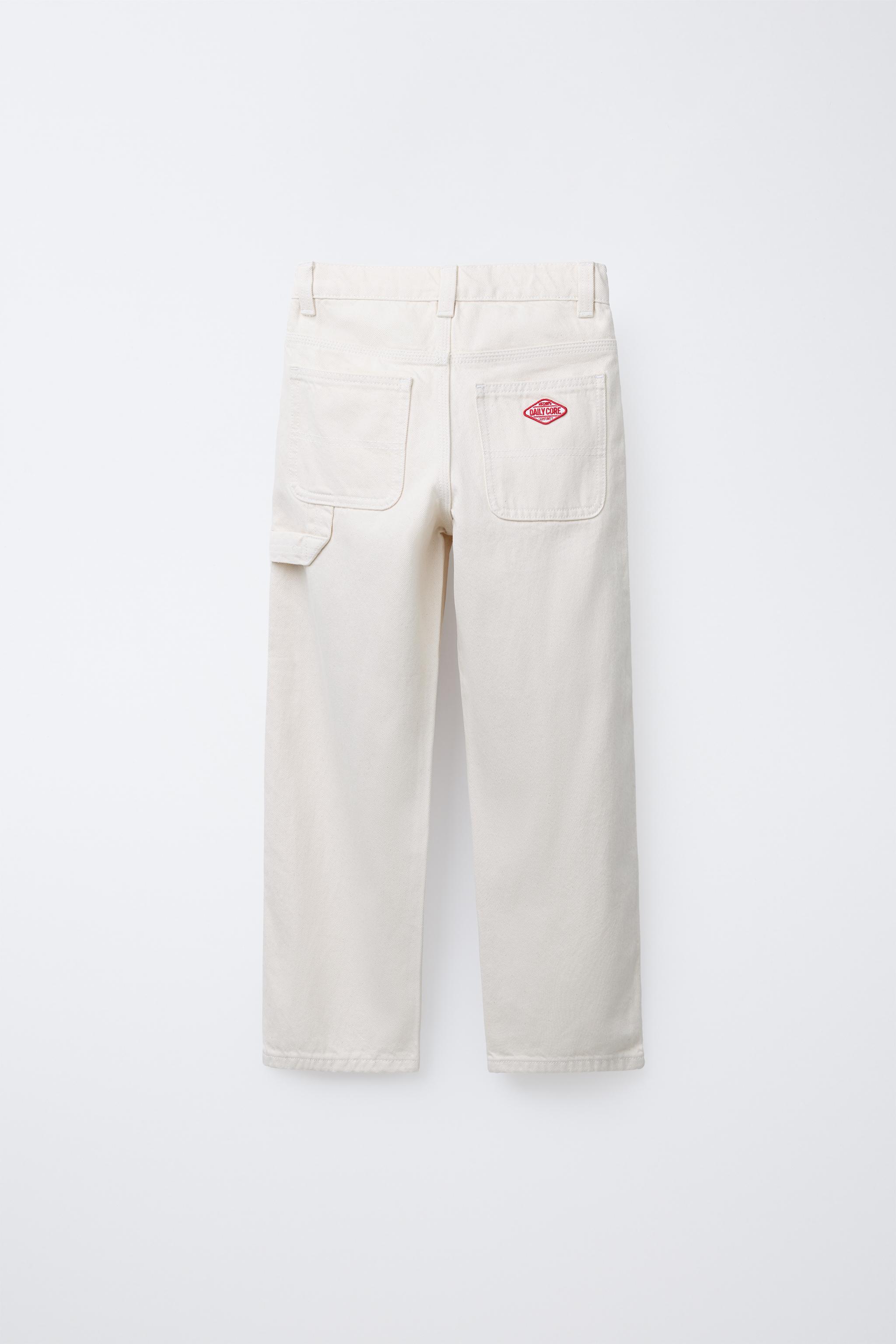 CARPENTER DENIM PANTS - Ecru | ZARA United States