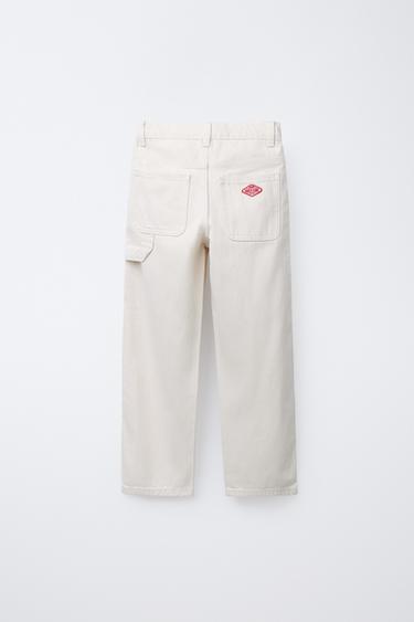 PANTALON DENIM CARPENTER - Écru de Zara - Image 1