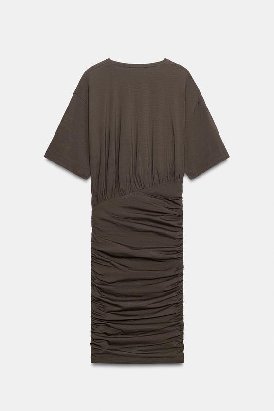 zara shirt dress khaki Zara Khaki Shirt Dress Trench Dress Belted Runs Big Oversized NWT S M L