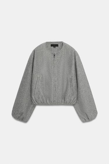 SOFT BOMBER JACKET - Grey by Zara