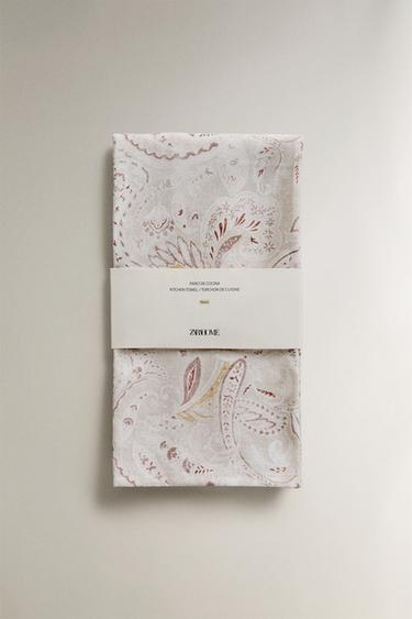 LOT TORCHONS IMPRIMÉ PAISLEY (LOT DE 2) - Beige de Zara - Image 3