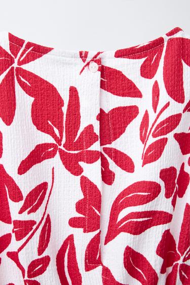 COMBINAISON LONGUE À TEXTURE CUT OUT LACETS - Rouge de Zara - Image 3