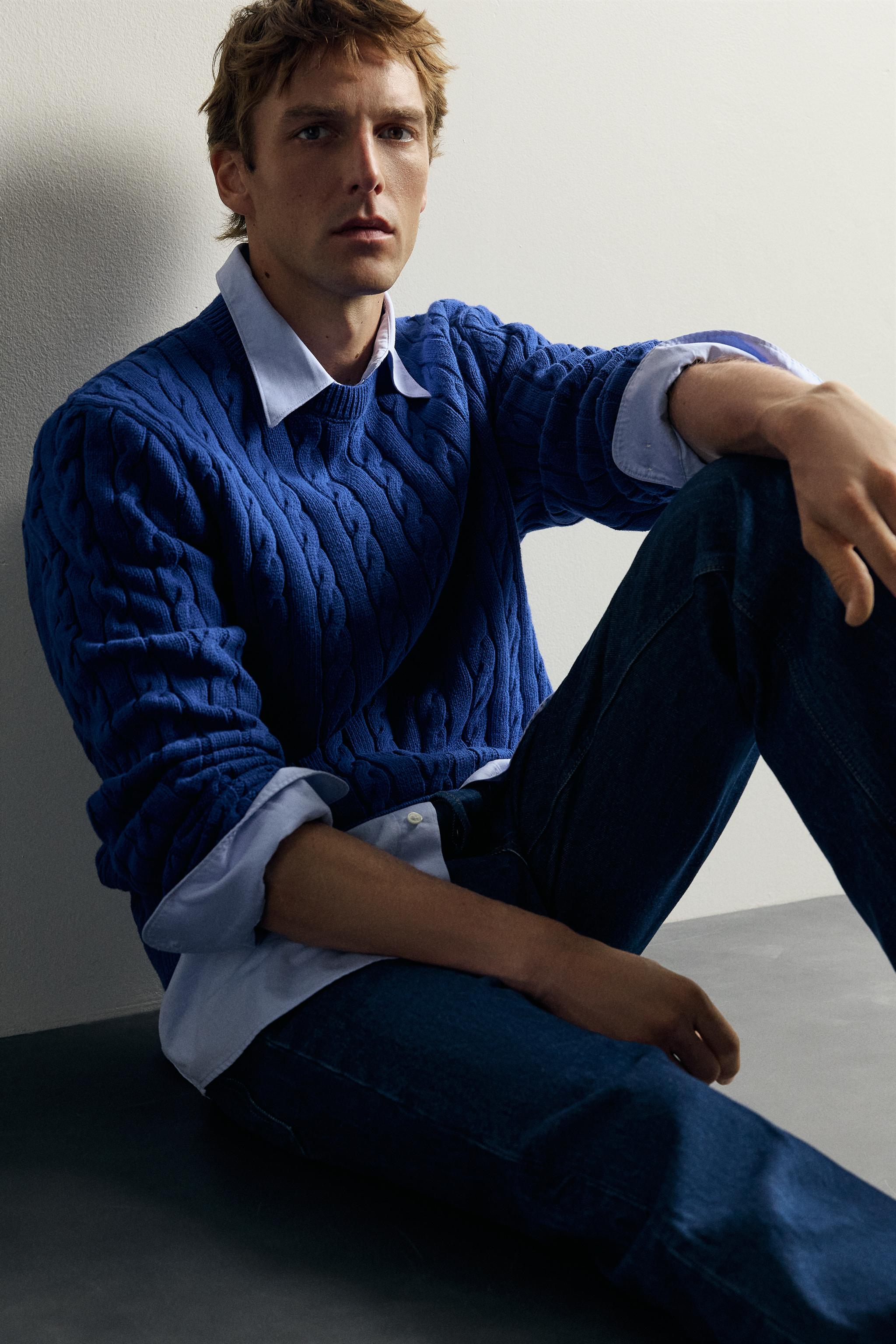 AARON LEVINE X ZARA TEXTURED CABLE SWEATER