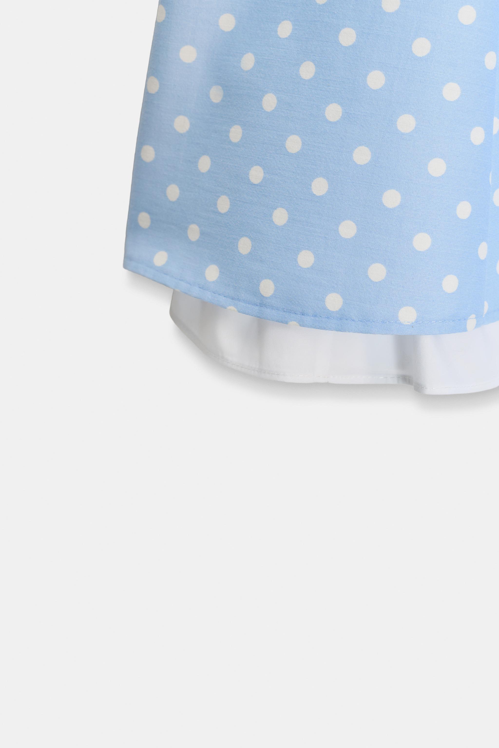 POLKA DOT MINI DRESS - White / Sky blue | ZARA Australia