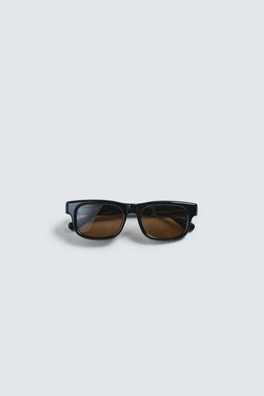 RECTANGULAR SUNGLASSES - Brown by Zara - Image 4