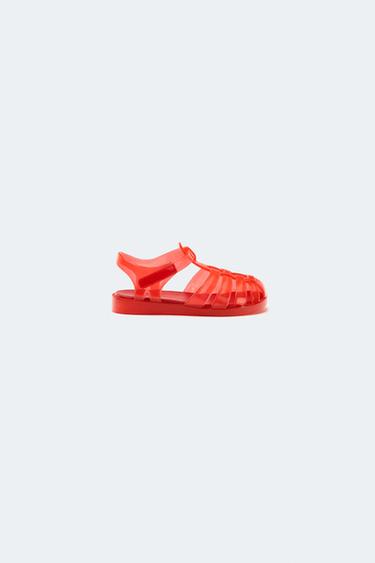 RUBBERISED CAGE SANDALS - Red by Zara - Image 3