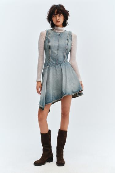 Zara TRF 牛仔洋裝 - 藍色