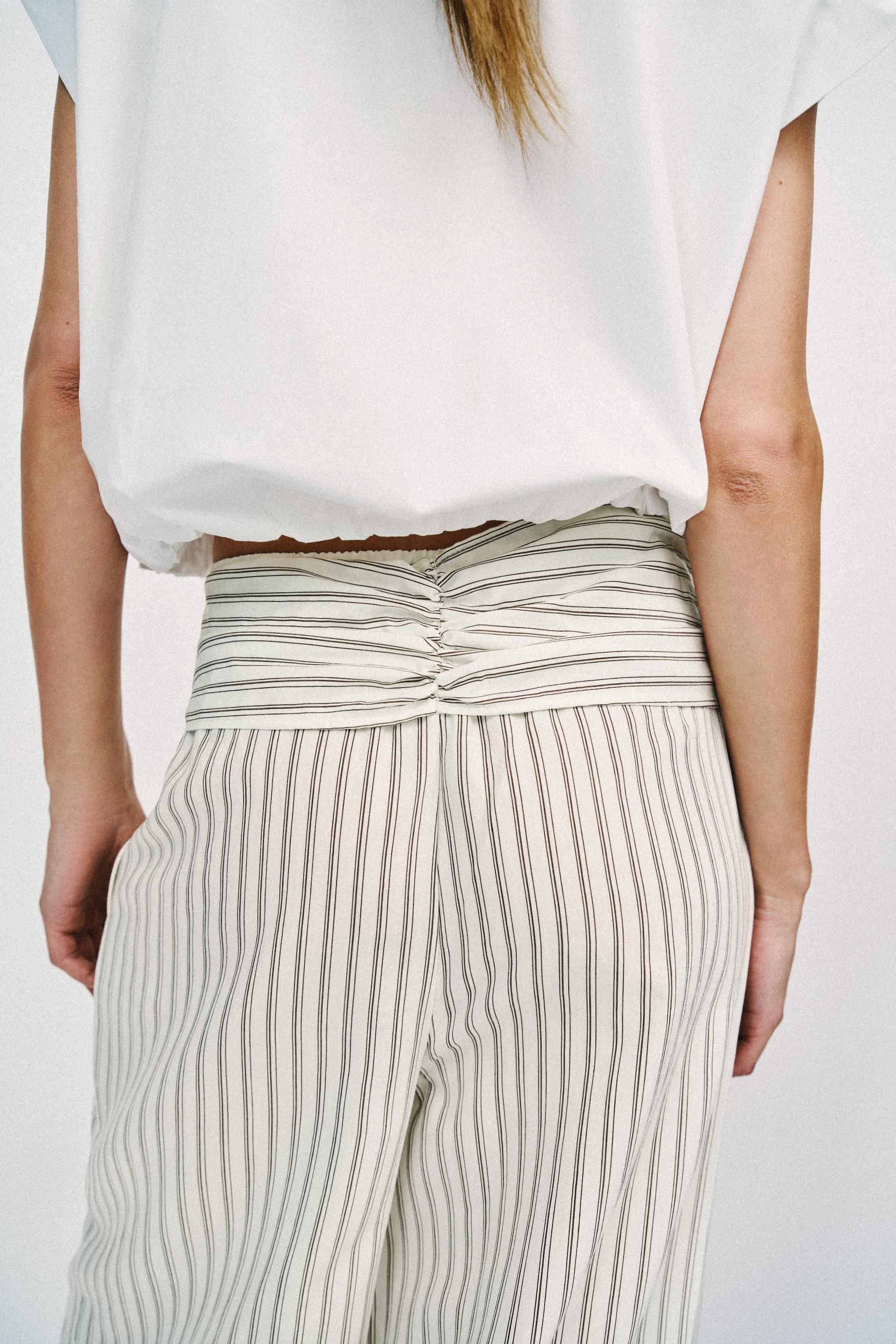 WIDE LEG SCARF PRINT PANTS