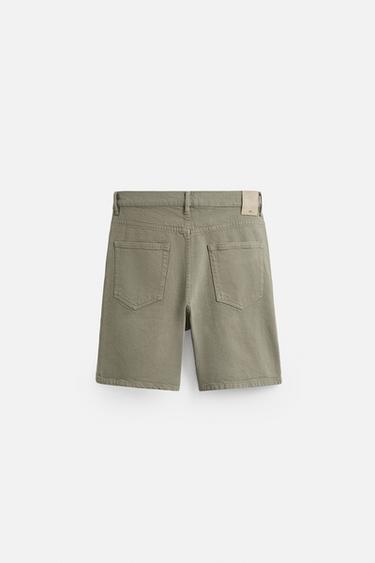 BERMUDA EN DENIM REGULAR FIT - Kaki de Zara - Image 6