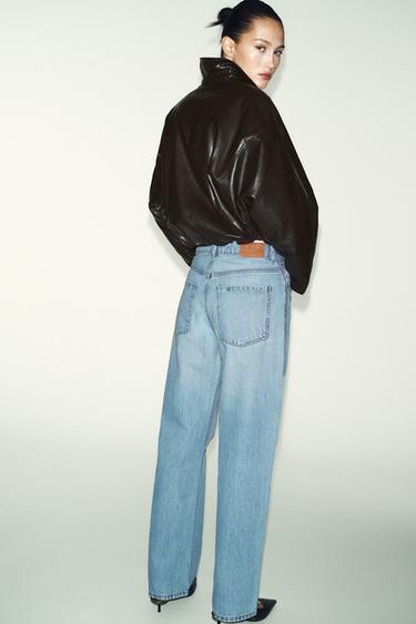 Z.03 STRAIGHT HIGH-WAIST LONG LENGTH JEANS - Light blue by Zara