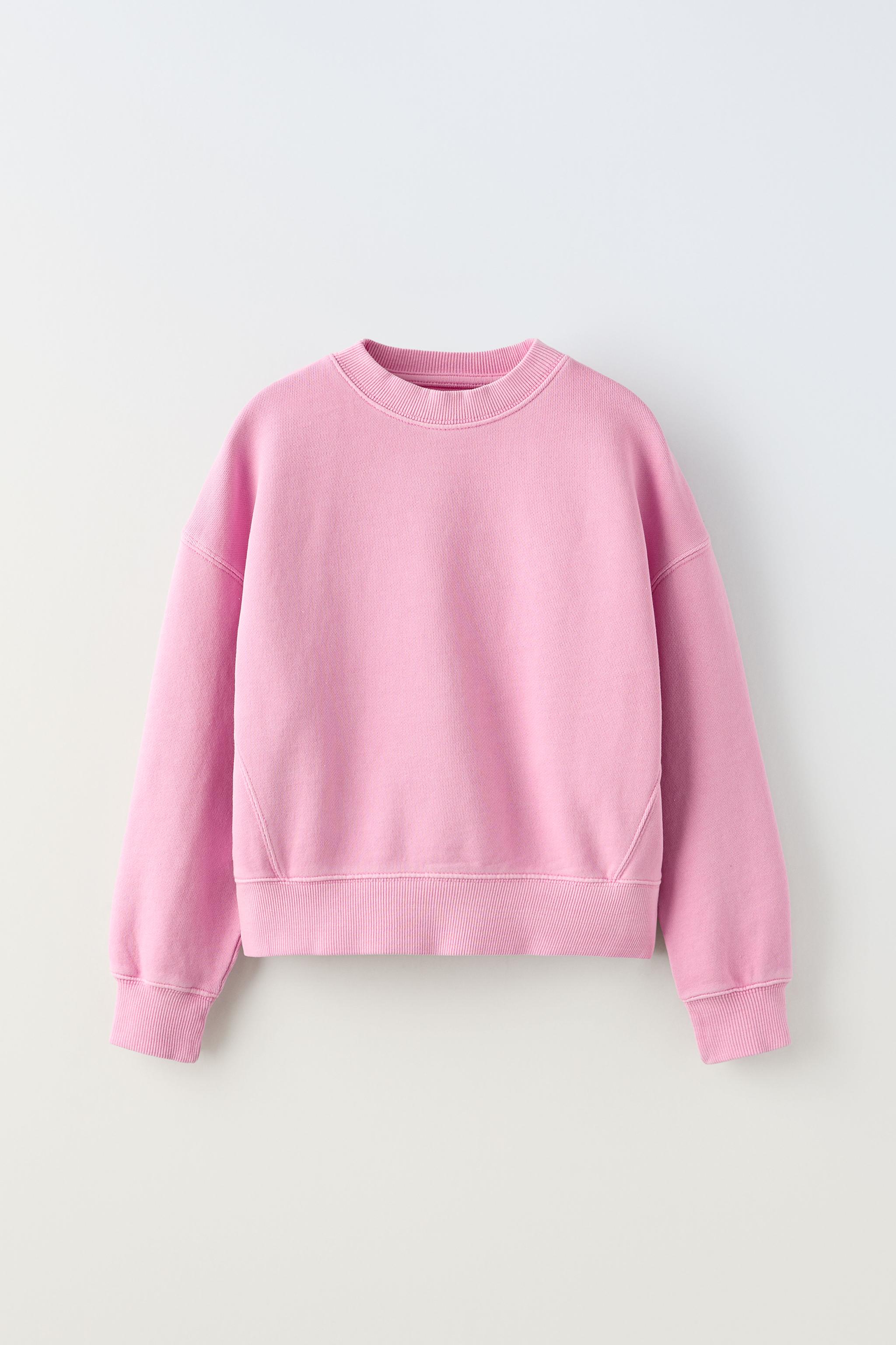 BASIC WASHED EFFECT SWEATSHIRT - Pink | ZARA United States