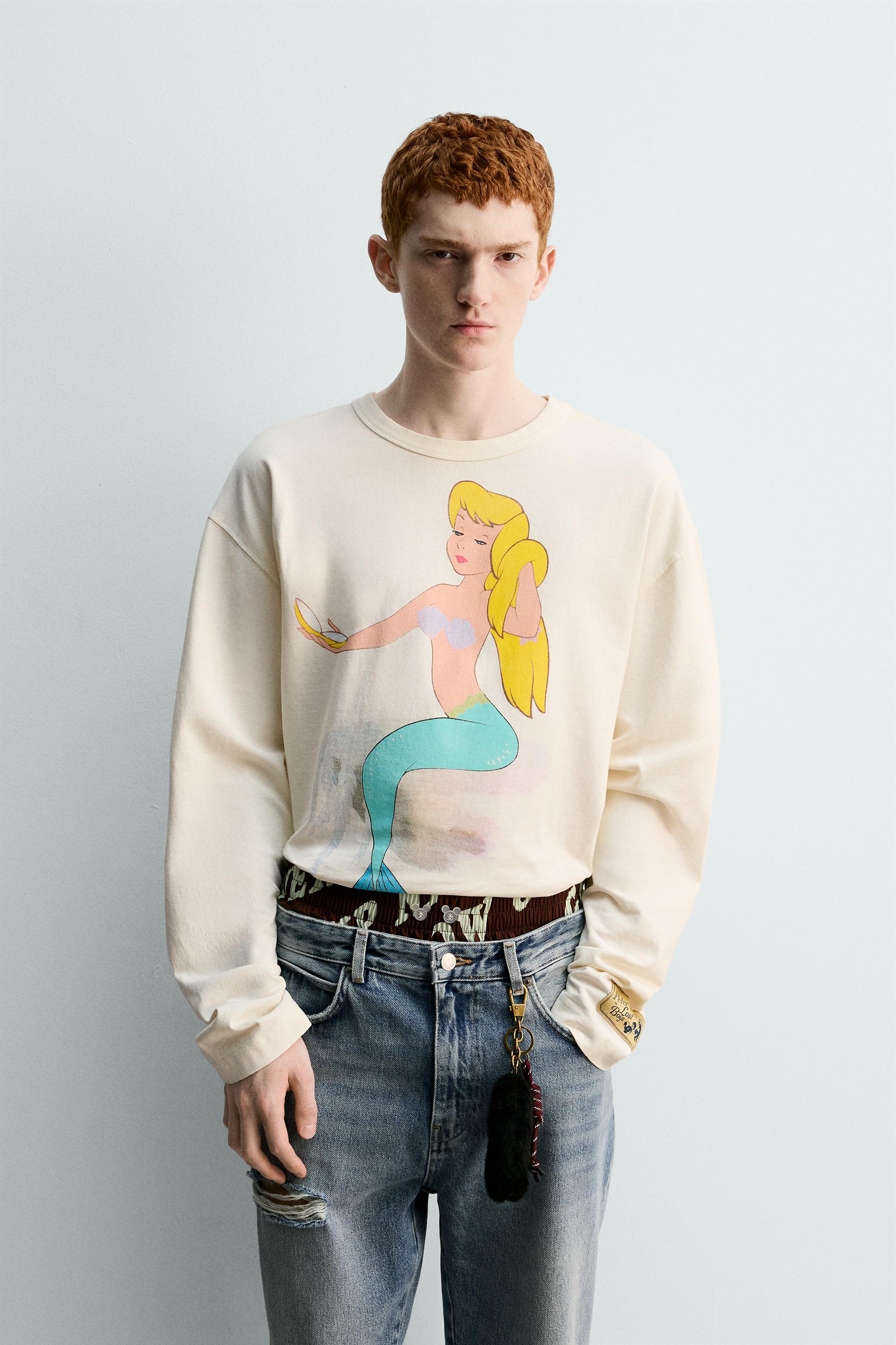 Zara PETER PAN MERMAID HARRY LAMBERT FOR ZARA X DISNEY T-SHIRT