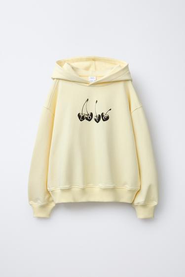 CHERRY PRINT SWEATSHIRT - Yellow by Zara