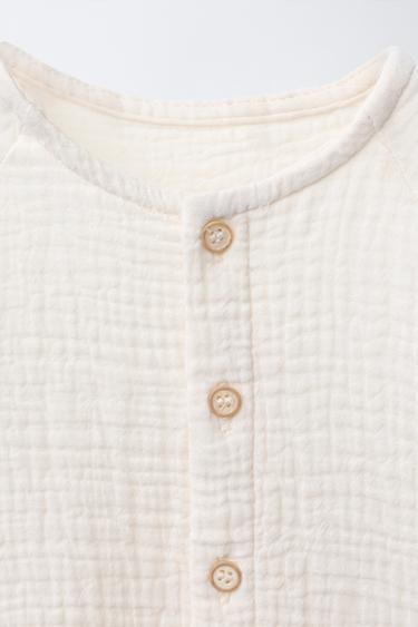 COTTON GAUZE SHIRT - Ecru by Zara - Image 2