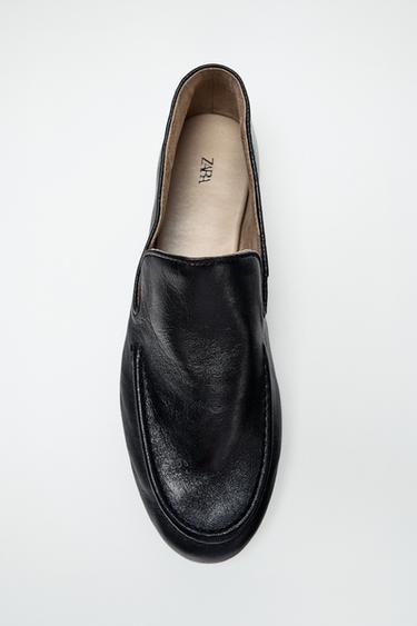 ZAPATO PLANO PIEL - Negro de Zara