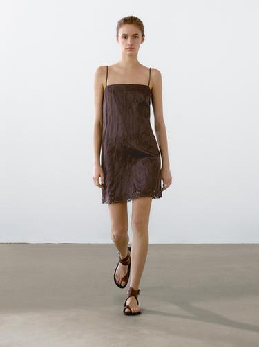 Zara Mini dress with blonde lace detail - various
