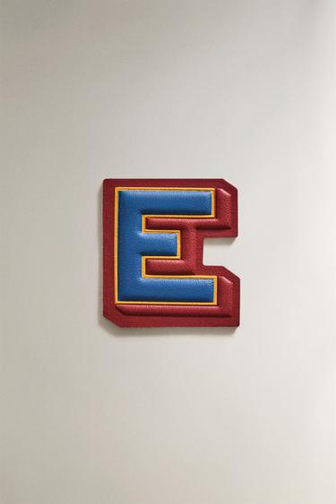 LEATHER LETTER E PATCH - Multicoloured by Zara - Image 0