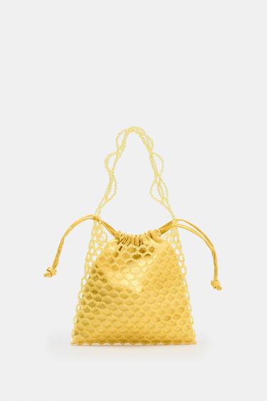 MINI-SAC CU MĂRGELE - Galben de la Zara
