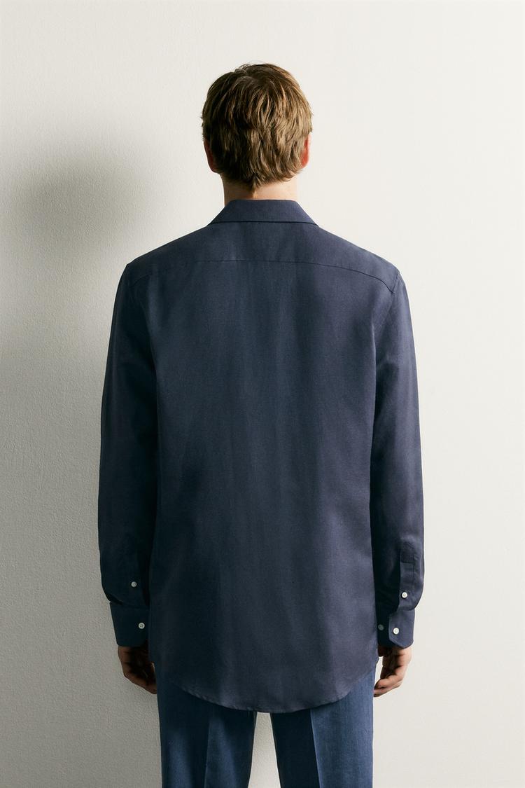 Camisa de corte regular de lino y lyocell 3