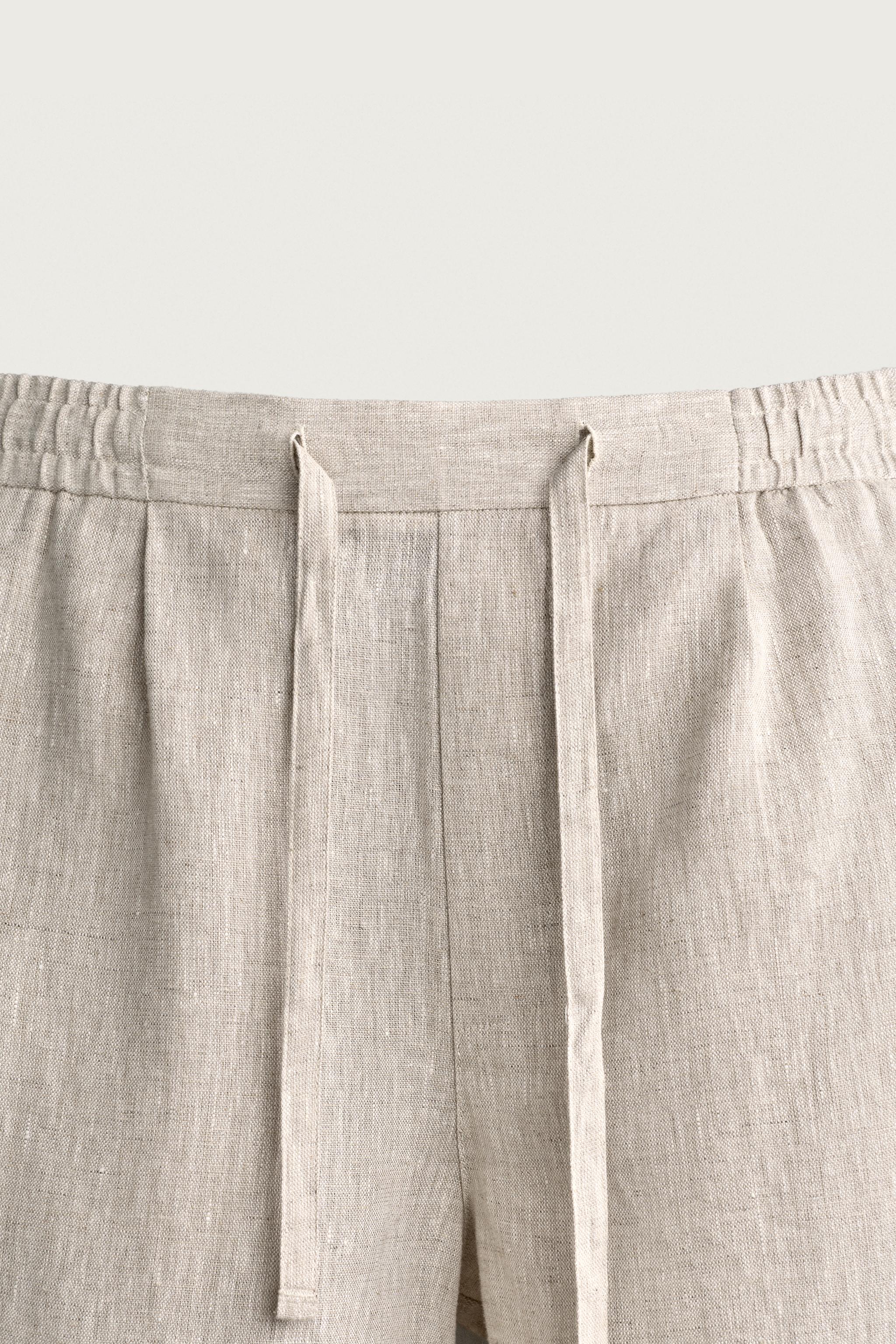 SHORT RELAXED FIT 100% LIN