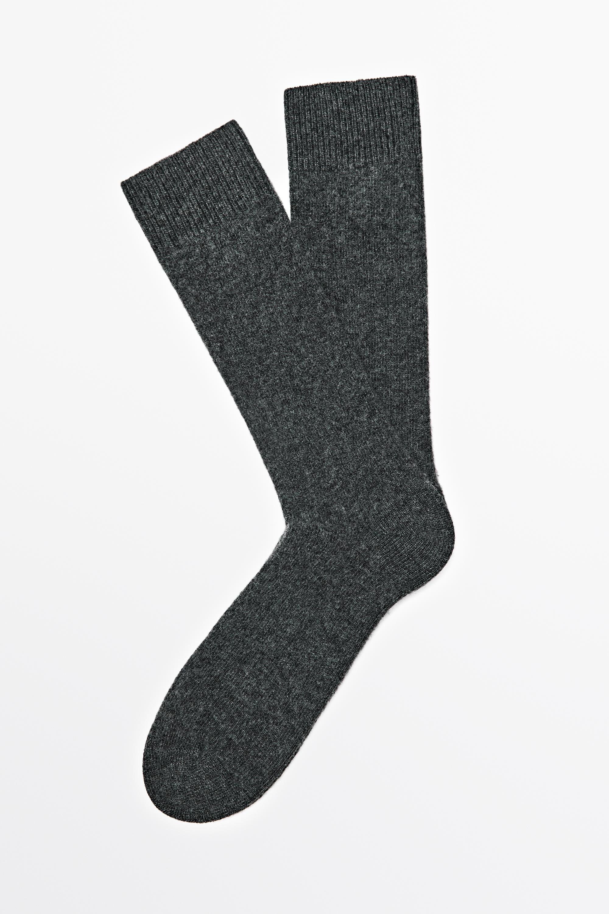 Plain knit wool socks