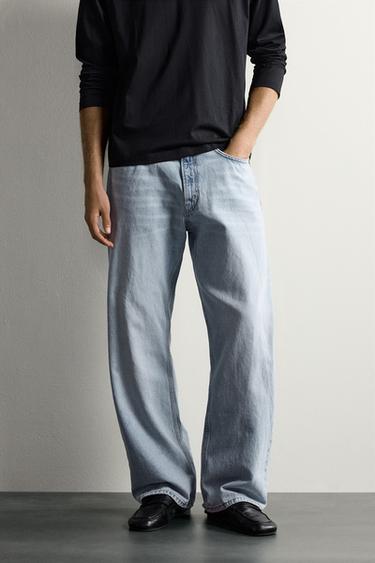 LOOSE FIT JEANS - Mid-blue by Zara
