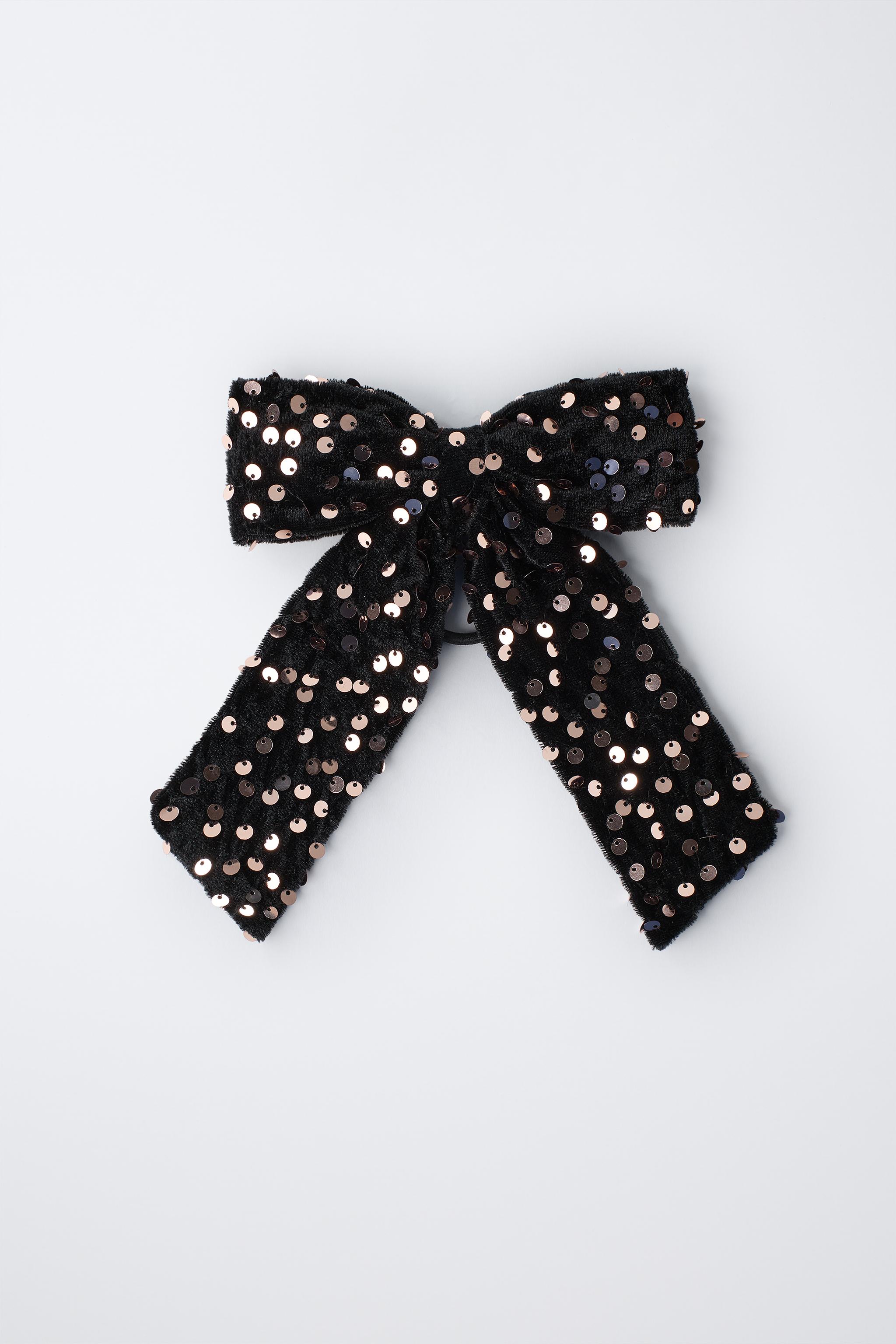 SEQUIN BOW HAIR TIE