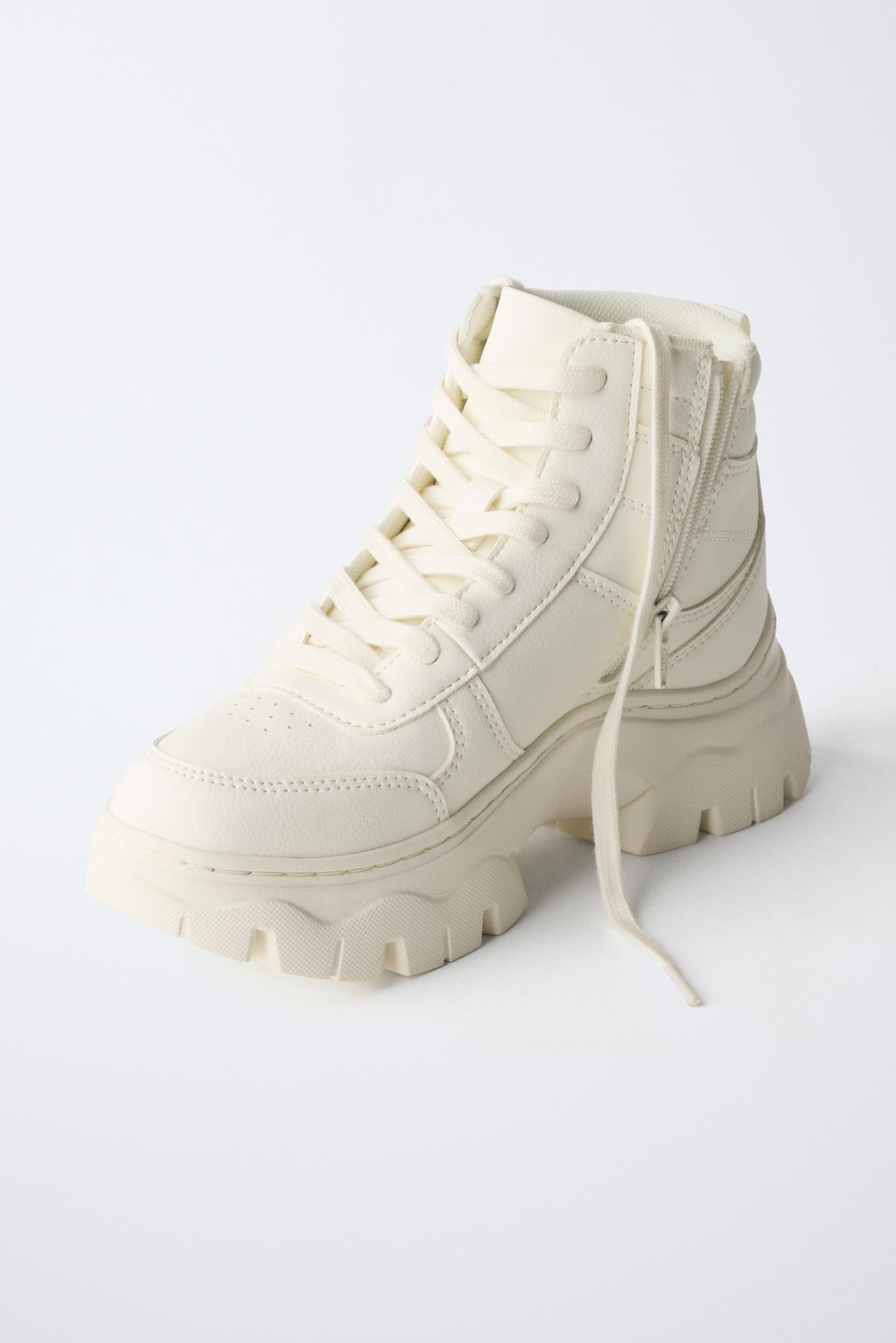 Детские кроссовки Zara Charm Sneaker, цвет: Молочный белый — фото 3