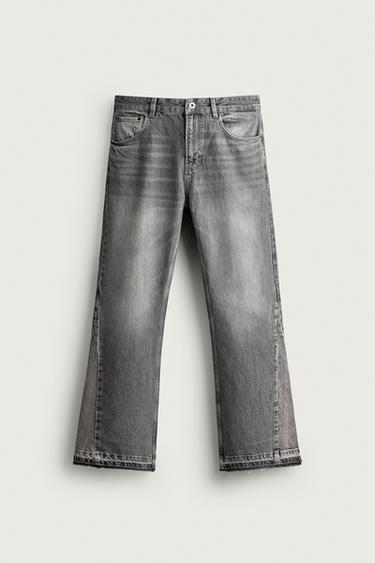 JEANS FLARE FIT - Gris de Zara