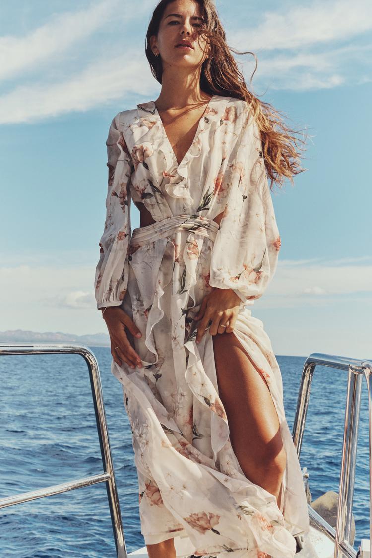 Vestidos Boho Chic Vestido Largo Estampado Zara Vestidos Midi