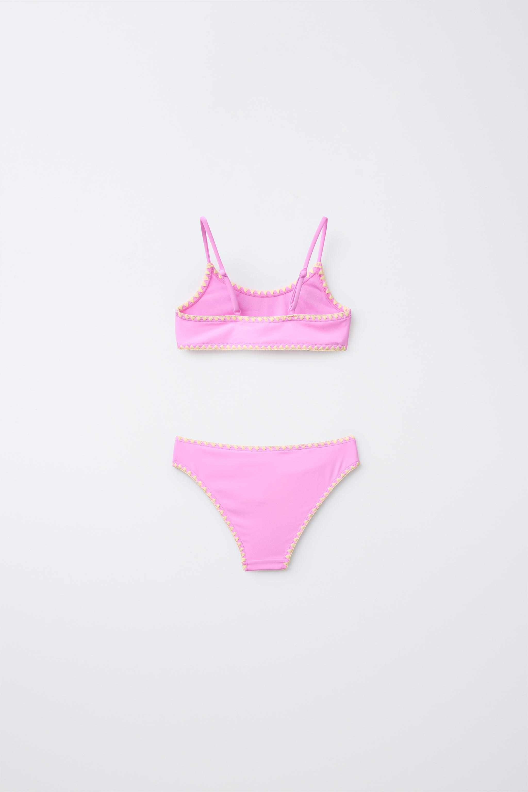 6-14 YEARS/ CROCHET FRUIT BIKINI - Pink | ZARA United States