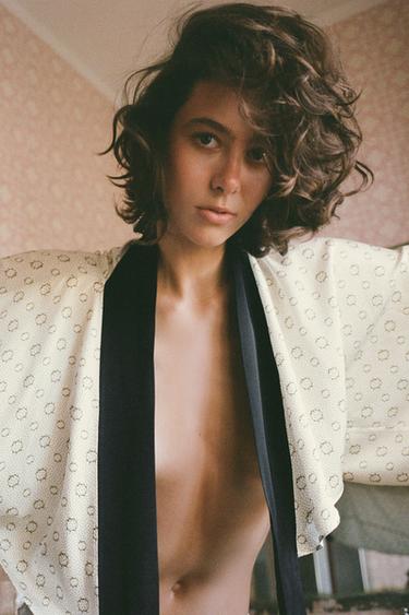 VESTE COURTE IMPRIMÉE - Écru de Zara - Image 2