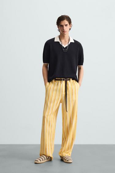 CONTRAST KNIT POLO SHIRT - Navy blue by Zara - Image 0