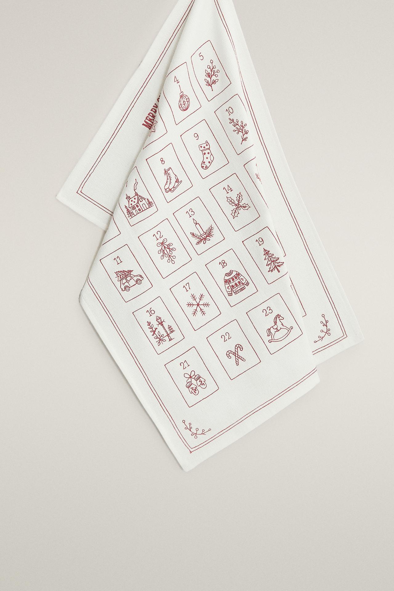 CHRISTMAS ADVENT CALENDAR KITCHEN TOWEL